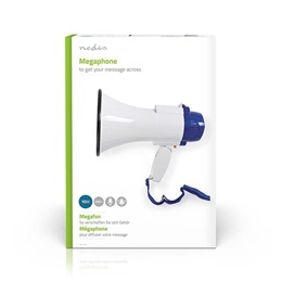 Nedis MEPH150WT megafon (250 m hatótáv, 10 W, 115 dB, 240 s felvétel, beépített mikrofon, beépített sziréna, 4x LR20 ele