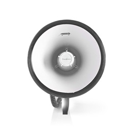Nedis MEPH200WT megafon (beépített sziréna, levehető mikrofon, 25 W, 135 dB, hatótáv 1500 m, fehér, kék)