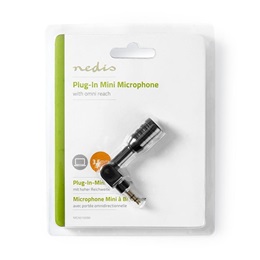 Nedis MICMJ100BK notebook mikrofon (3,5 mm jack, vezetékes, fekete)