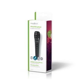 Nedis MPWD15BK dinamikus mikrofon (levehető kábel 5 m, XLR 3-tűs csatlakozó, 600 ?, 80 Hz–12 kHz, integrált kapcsoló, ut