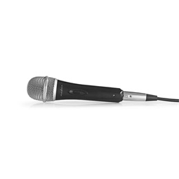 Nedis MPWD50CBK dinamikus mikrofon (5 m kábel, 80 Hz - 12 kHz, 600 Ohm, kapcsoló, fekete-szürke)