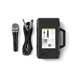 Nedis MPWD50CBK dinamikus mikrofon (5 m kábel, 80 Hz - 12 kHz, 600 Ohm, kapcsoló, fekete-szürke)