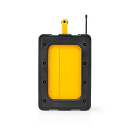 Nedis RDFM3100 munka rádió (v4.2, 15w, ipx5 vízálló, 20 FM állomás, 3,5 mm audióbemenet, sárga)
