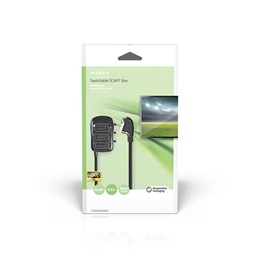 Nedis SCART kapcsoló (3x SCART anya, SCART dugasz, 0,5 m, fekete)