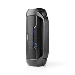 Nedis SPBB310BK bluetooth akkumulátoros party boombox (v5.0, 3000mAh, 120W, ipx5 vízálló, microSD, 6 óra, fekete)