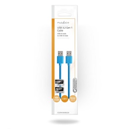 Nedis USB 3.2 kábel (A dugó / A dugó, 2 m, kék)