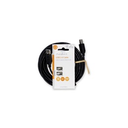 Nedis USB A - B kábel (USB2.0, 5 m, 10W, fekete)