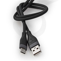 Nedis USB kábel (A dugó / C dugó, USB 2.0, 15W, 1,5 m, fekete)