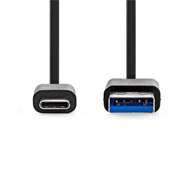 Nedis USB kábel (USB-A dugó / USB-C dugó, 15W, 1 m, 5 Gbps, fekete)