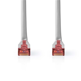Nedis UTP/FTP CAT6 patch kábel (RJ45 aranyozott érintkezők, 10/100/1000 Mbit/s, 250 MHz, 1 m, szürke)