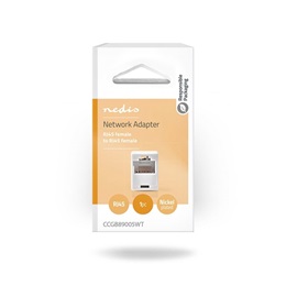 Nedis UTP Cat5e toldó (RJ45, egyenes, nikkelezett, fehér)