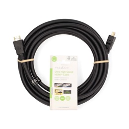Nedis Ultra HDMI 2.1 kábel (5 m, 8K@60Hz, 48 Gbps, aranyozott csatlakozó, fekete)