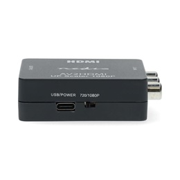 Nedis VCON3456AT videó konverter (3x RCA bemenet, HDMI kimenet, Full HD 1080p@60Hz, USB tápellátás, 1,65 Gbps, antracit)