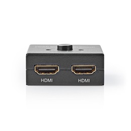 Nedis VSWI3482AT HDMI kapcsoló (2x HDMI bemenet, 1x HDMI kimenet, 4K@60Hz, 6 Gbps, antracit)