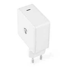 Nedis WCGPD100W100WT USB-C töltő (100W, GaN, PD3.0, 5 A, 5–20 V, fehér)