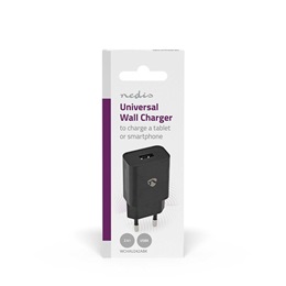 Nedis WCHAU242ABK USB töltő (1x USB-A, 5 V, 2,4 A, 12 W, gyorstöltés, fekete)