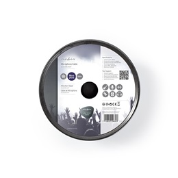 Nedis mikrofon kábel (2 x 0,12 mm2, réz, 100 m, sötétszürke)