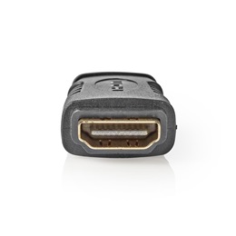 Nedis mini HDMI - HDMI adapter (mini HDMI dugó / HDMI aljzat, egyenes, aranyozott, fekete)