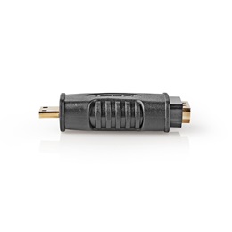 Nedis mini HDMI - HDMI adapter (mini HDMI dugó / HDMI aljzat, egyenes, aranyozott, fekete)