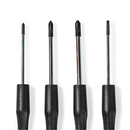 Nedis precíziós csavarhúzó készlet (15 db, lapos 1.0–3.5 mm, PH 2.0–3.5 mm, Torx TX6–TX15, hatlapfej 1.5–2.0 mm)