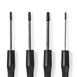 Nedis precíziós csavarhúzó készlet (15 db, lapos 1.0–3.5 mm, PH 2.0–3.5 mm, Torx TX6–TX15, hatlapfej 1.5–2.0 mm)