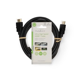 Nedis ultra HDMI 2.1 kábel (HDMI dugó / HDMI dugó, 2 m, 8K@60Hz, 48 Gbps, fekete)