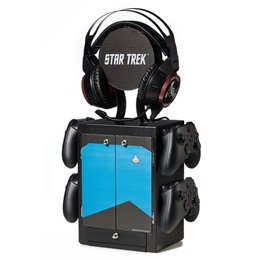 Numskull Star Trek játéktartó állvány (PS5, Xbox Series kompatibilis, 10 játék tároló, 4 kontroller akasztó, fejhallgató