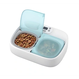 Petoneer two-meal feeder okos etetőtál (2 rekesz, hűtő funkció, időzítő, mobil vezérlés, fehér)