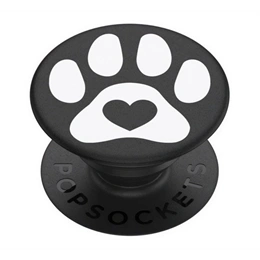 PopSockets telefontartó (készülékre ragasztható, többfunkciós, tappancs, prémium, fekete/fehér)