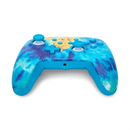 PowerA Enhanced Nintendo Switch kontroller (vezetékes, 3 m USB kábel, 3,5 mm jack, két újrakiosztható gomb, Tie Dye Pika