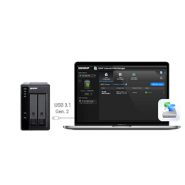 QNAP TR-002 bővítőegység (2xHDD/SSD, USB 3.2 Gen2 Type-C)