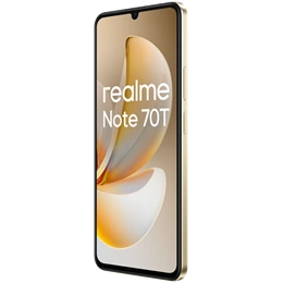Realme Note 70T mobiltelefon (128 GB, 4 GB RAM, 6,74", 6000 mAh, dualsim, arany)