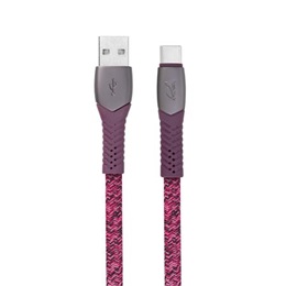 RivaCase PS6102 USB kábel (A dugó / C dugó, 1,2 m, piros-rózsaszín)