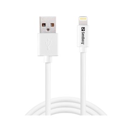 SANDBERG USB-Lightning töltőkábel (USB dugó / Lightning, 1 m, MFi, fehér)