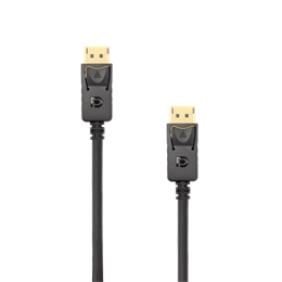 SBOX DisplayPort kábel (DisplayPort dugó / DisplayPort dugó, 2 m, aranyozott csatlakozók, 3840x2160@60Hz, fekete)