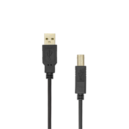 SBOX USB kábel (USB A dugó / USB B dugó, 3 m, fonott, 480 Mbps, fekete)