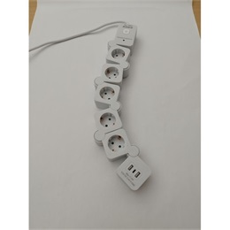 SPS GRBKSCU05C túlfeszültségvédő elosztó (5 DIN, 2 USB, 1 USB-C, 1,5 m)