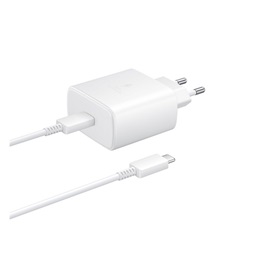 Samsung hálózati töltő Type-C aljzat (45W, PD gyorstöltő + 180cm Type-C kábel) fehér