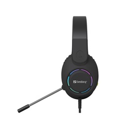 Sandberg BossBlaster mikrofonos fejhallgató USB (50 mm, 2 m kábel, USB-A csatlakozó, elektret kondenzátor mikrofon, omni
