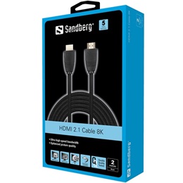 Sandberg HDMI 2.1 kábel (A dugó / A dugó, 2 m, 8K, fekete)
