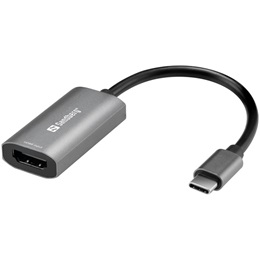 Sandberg HDMI Capture Link to USB-C (HDMI bemenet, USB-C kimenet, max 1080p/30 fps, USB táp 5V, MS2109)