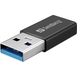 Sandberg Külső DVD-író (USB-C/USB-A, 30 cm kábel, CD 24x, DVD 24x, DVD írás 8x, DVD±R DL 6x, LED)