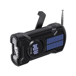 Sandberg Survivor Radio All-in-1 5000 rádió (v5.0, 5000 mAh belső akku, 3W, napelem 5V/95mA, zseblámpa 250 lm)