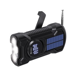 Sandberg Survivor Radio All-in-1 5000 rádió (v5.0, 5000 mAh belső akku, 3W, napelem 5V/95mA, zseblámpa 250 lm)