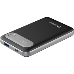 Sandberg Travel powerbank 10000 (10000 mAh, USB-C PD 20W, USB-A 22,5W, LCD kijelző, Li-polimer)