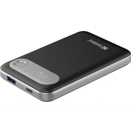 Sandberg Travel powerbank 10000 (10000 mAh, USB-C PD 20W, USB-A 22,5W, LCD kijelző, Li-polimer)