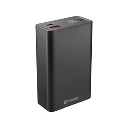 Sandberg hordozható akkumulátor Travel powerbank 20 000 mAh (65W PD, 22,5W USB-A, 77 Wh, Li-ion)