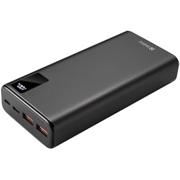 Sandberg powerbank USB-C PD (20000 mAh, 20W USB-C kimenet, 2×USB-A, alumínium, töltéskijelző, átmenő töltés)