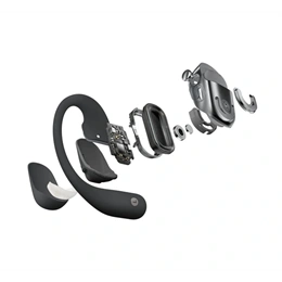 Shokz OpenFit2 bluetooth fülhallgató sztereo (v5.4, tws, fülre akasztható, mikrofon, zajszűrő, töltőtok, fekete)