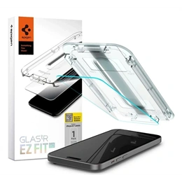Spigen EZ Fit HD képernyővédő üveg (2,5D, tokbarát, ultravékony, 0,2mm, 9H, segédkeret, átlátszó)